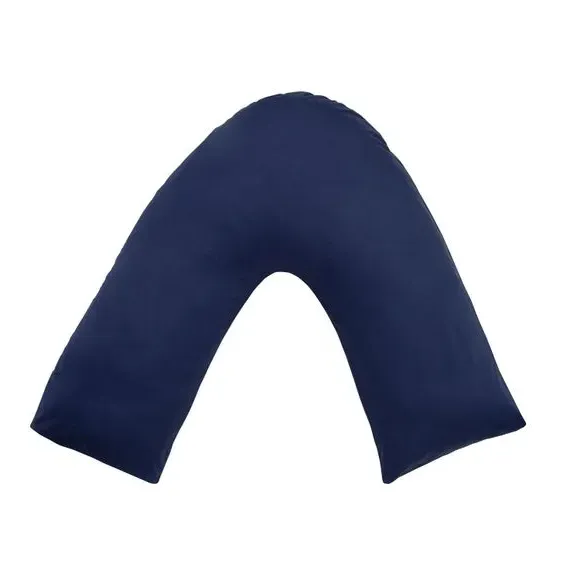 V-Shaped Pillowcase - Luxe Navy, Cotton by Dunelm, alternate view