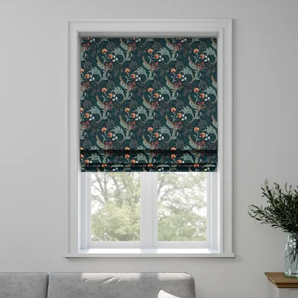 Made to Measure Roman Blind - Jade, Velvet by Dunelm, image 3