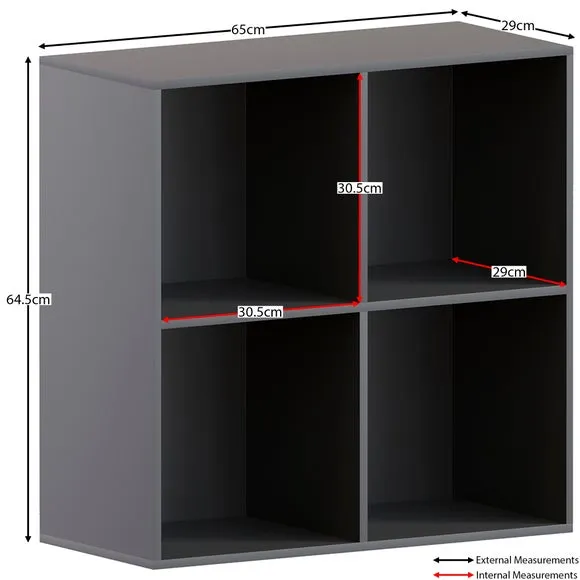 Durham 2x2 Cube Storage Unit - Black alternate view