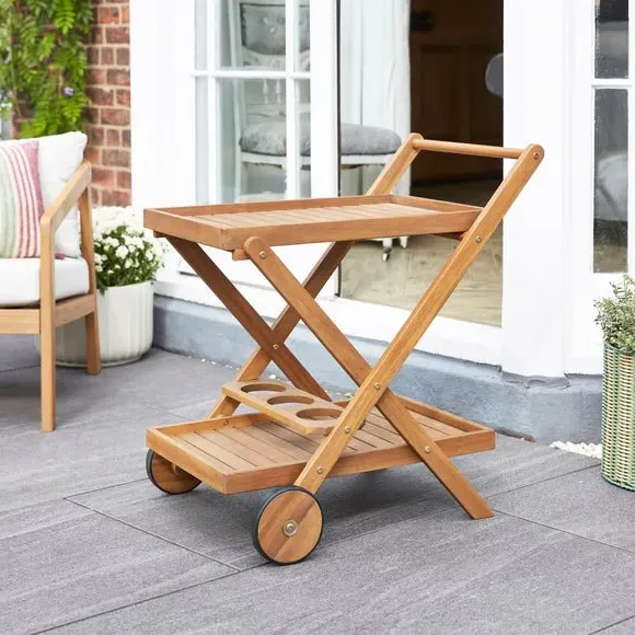 Vienna Garden Tea Trolley - Acacia Wood alternate view