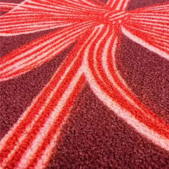 Vintage Christmas Bow Washable Doormat - Burgundy alternate view