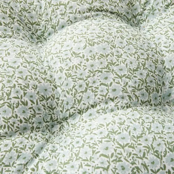 Vintage Ditsy Floral Seat Pad - Sage Green, Cotton alternate view