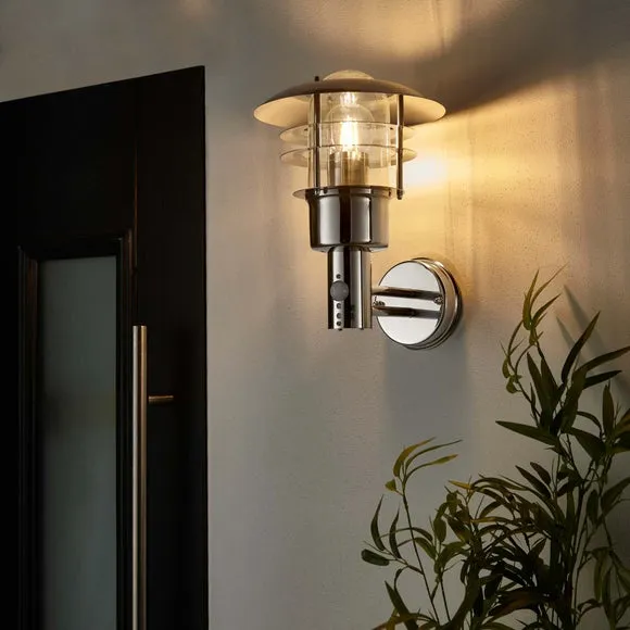 Pheonix PIR Outdoor Up Wall Light - Silver, Stainless Steel alternate view
