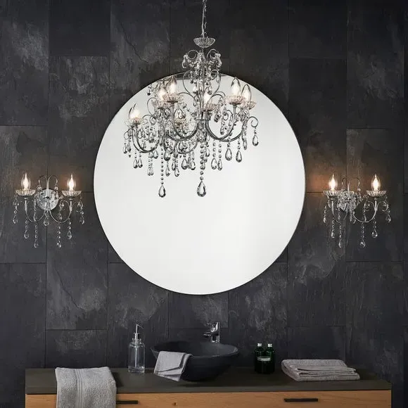 Tabitha 5-Light Bathroom Chandelier - Chrome, Crystal Glass alternate view