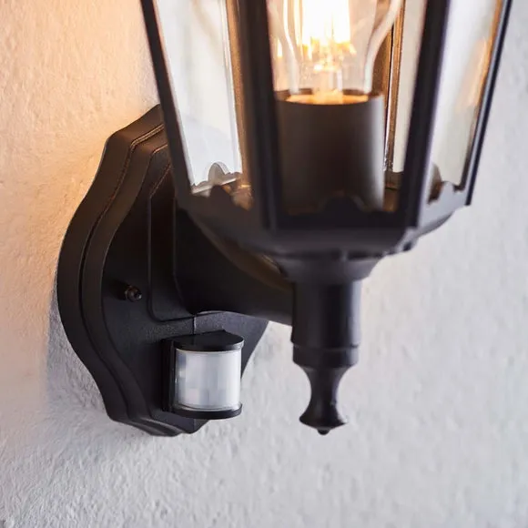 Trenton Outdoor PIR Wall Light - Black, Aluminium by Dunelm, image 3