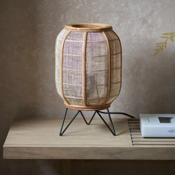 Table Lamp with In-Line Switch - Natural, Bamboo alternate view