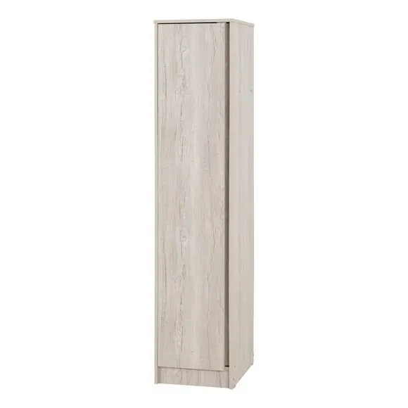 Single Door Wardrobe with Hanging Rail - White alternate view