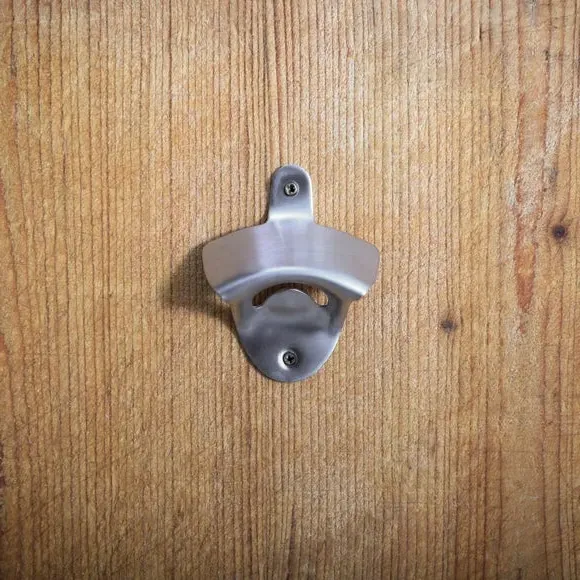 Wall Mounted Bottle Opener - Silver, Stainless Steel product