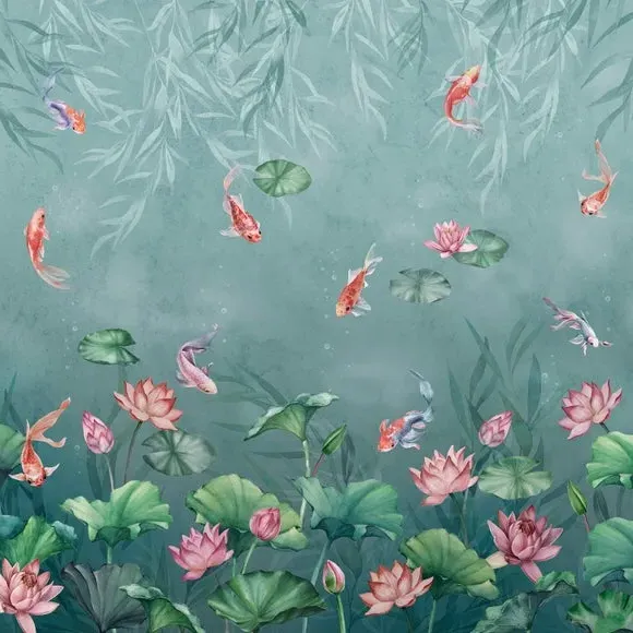 Wall Mural with Matt Finish - Green alternate view