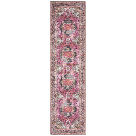 Gabriella Washable Runner Rug Traditional - Multicoloured, Polyester by Dunelm, alternate view