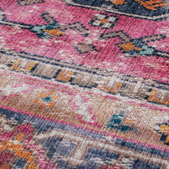 Gabriella Washable Runner Rug Traditional - Multicoloured, Polyester by Dunelm, image 3