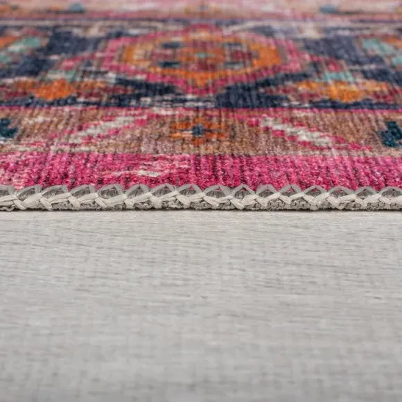 Gabriella Washable Runner Rug Traditional - Multicoloured, Polyester by Dunelm, image 4