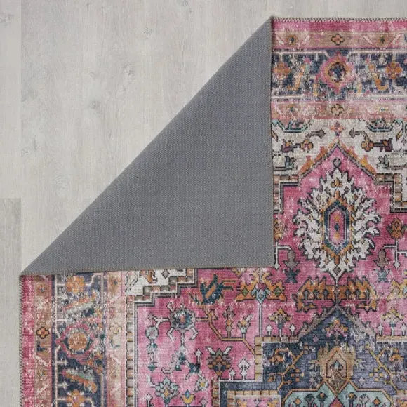 Gabriella Washable Runner Rug Traditional - Multicoloured, Polyester by Dunelm, image 5