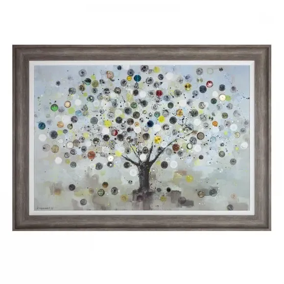 Ulyana Hammond Watch Tree Framed Print - Grey alternate view