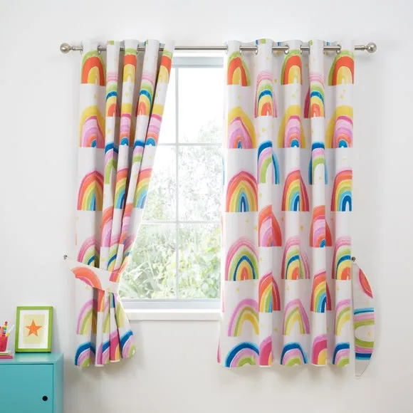 Eyelet Curtains with Blackout - Multicolor, Cotton alternate view