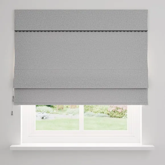 Wave Blackout Roman Blind - Black, Fabric by Dunelm, image 4
