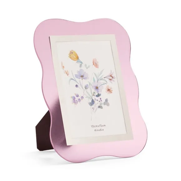 Wavy Glass Photo Frame 6x4" - Orchid alternate view