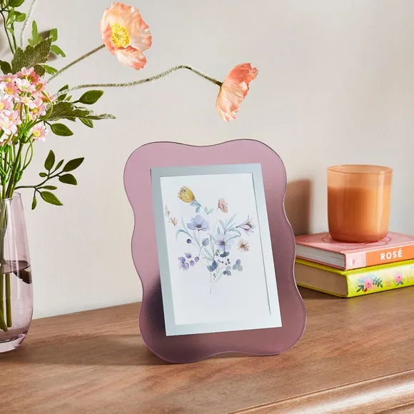 Wavy Glass Photo Frame 6x4" - Orchid product