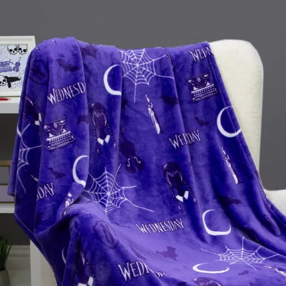 Fleece Blanket Gothic Design - Purple alternate view