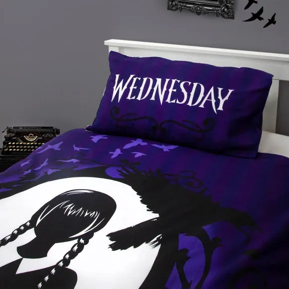Single Duvet Cover Set Reversible - Purple alternate view