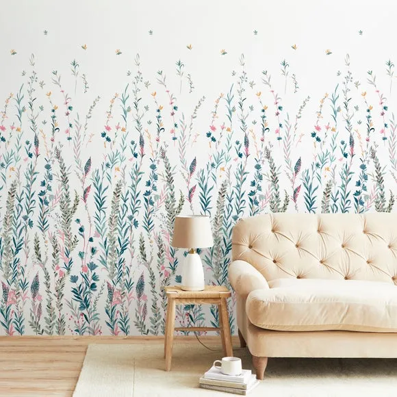 Botanical Wall Mural - Natural, Smooth Finish alternate view