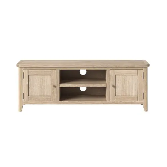 Wide TV Stand for 55" TVs - Oak, Wood alternate view