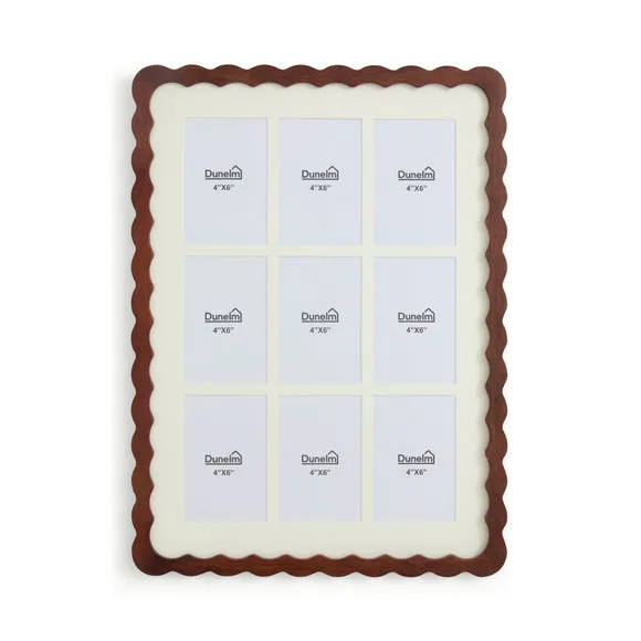 Wiggle 9 Aperture Multi Photo Frame - Dark, Mango Wood alternate view
