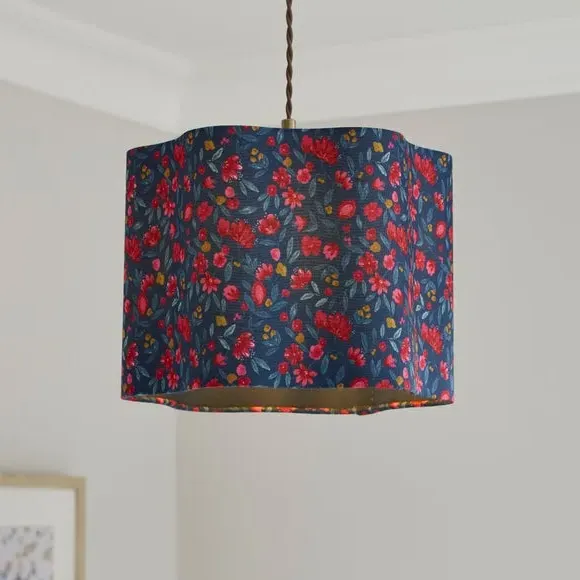 Wiggle Floral Easy Fit Lamp Shade - Multicolor, Polyester product