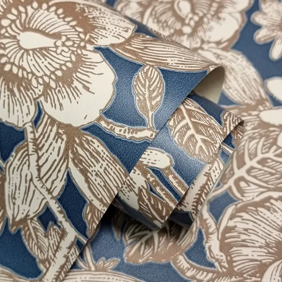 Wild Garden Wallpaper - Navy alternate view