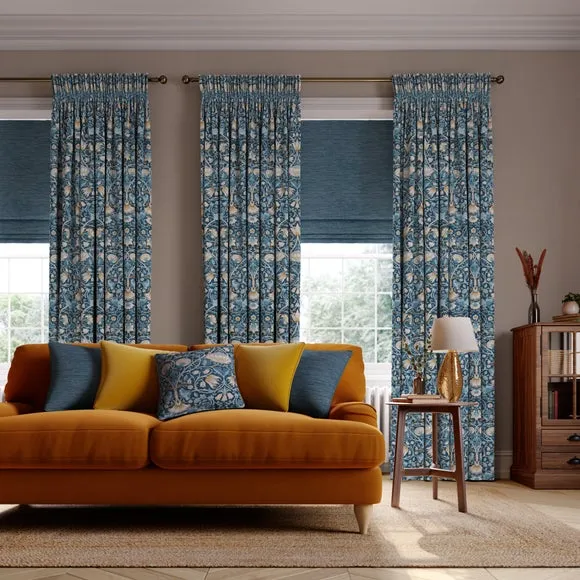 Made to Measure Curtains - Navy Blue, Velvet alternate view