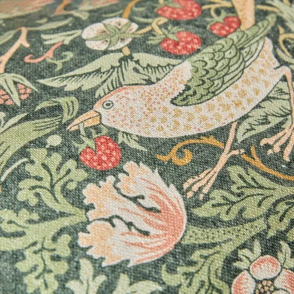 Floral Cushion with Tassels - Green, Cotton alternate view