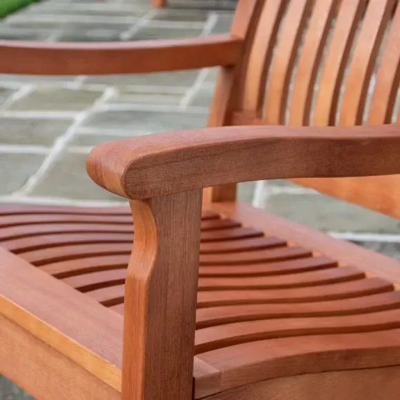 Willington Garden Armchair - Brown, Hardwood alternate view