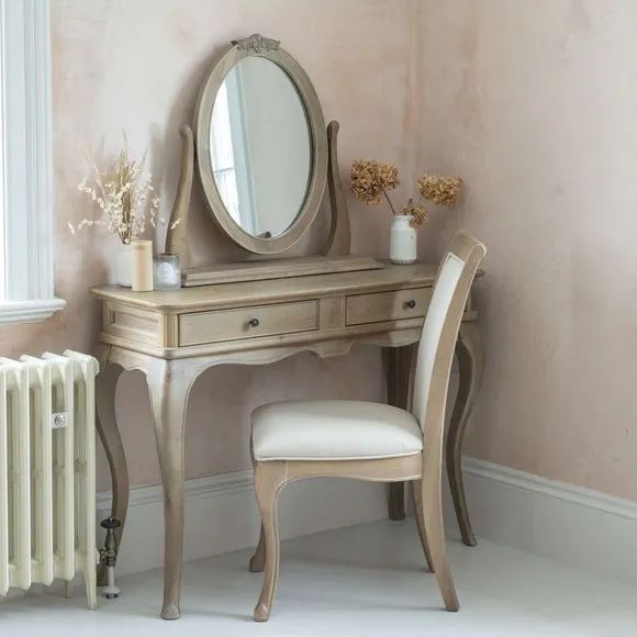Dressing Table Chair - Oak, Solid Wood alternate view