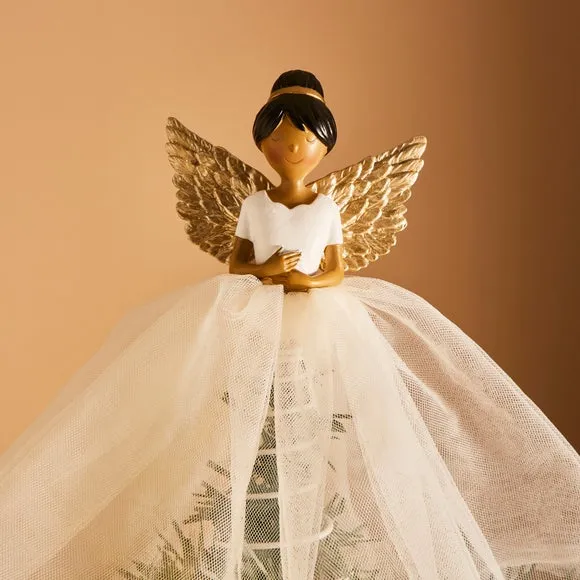 Winged Fairy Tree Topper - Gold, Resin alternate view