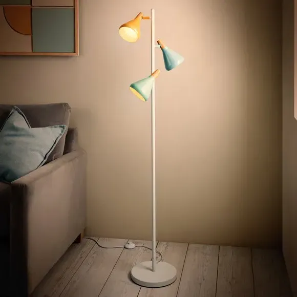 3-Light Floor Lamp Adjustable - Multicolor alternate view