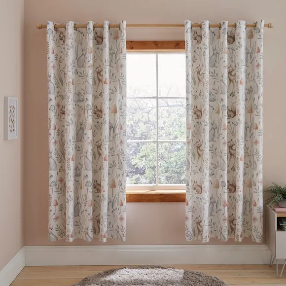 Blackout Eyelet Curtains - Pink, Polycotton alternate view