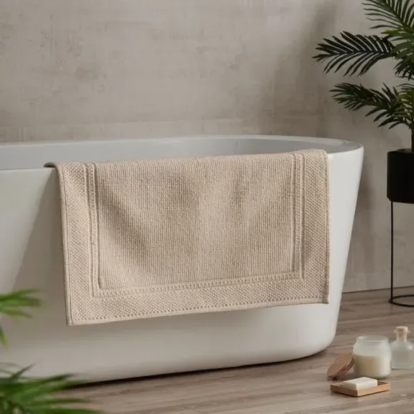 Spa Woven Bath Mat - Natural, Cotton alternate view