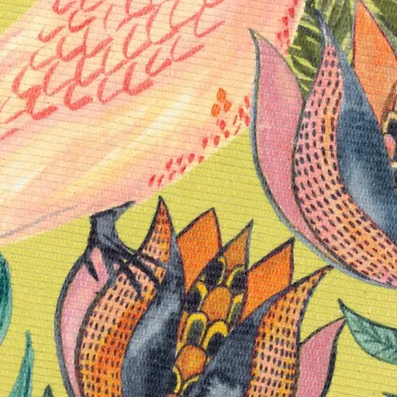 Indoor Outdoor Rug Cockatoo Print - Orange, Polyester alternate view