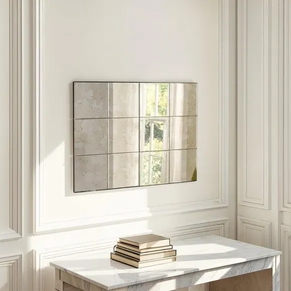 Manhattan Antique Rectangle Wall Mirror - Clear alternate view