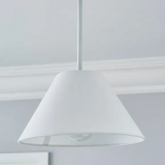Zenna Conical Lamp Shade - Ivory, Faux Linen alternate view