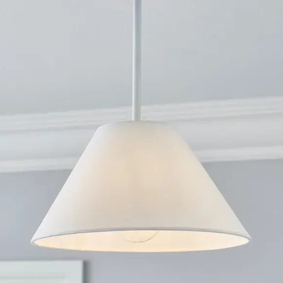 Zenna Conical Lamp Shade - Ivory, Faux Linen product