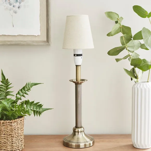 Zenna Tapered Lamp Shade - Natural, Faux Linen alternate view