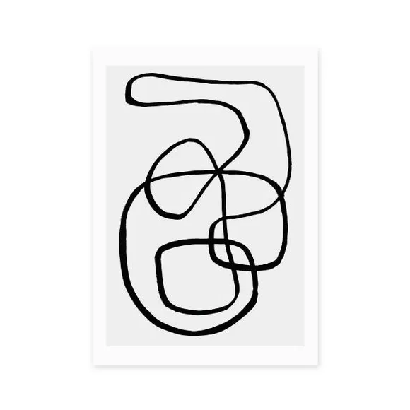 Abstract Wall Print - Black/White, Paper alternate view