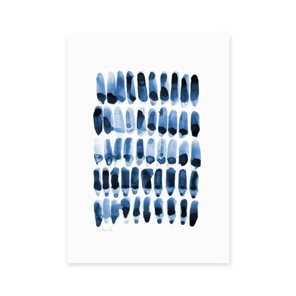 Abstract Wall Print - Blue alternate view