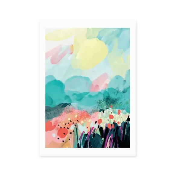 Abstract Wall Print - Multicolor, Archival Paper alternate view