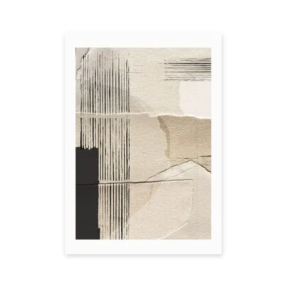 Abstract Wall Print - Natural, Paper alternate view