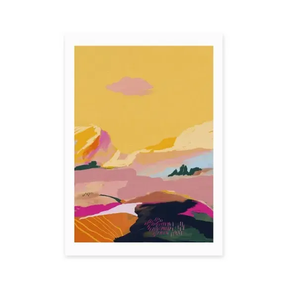 Abstract Wall Print - Pink, Archival Paper alternate view