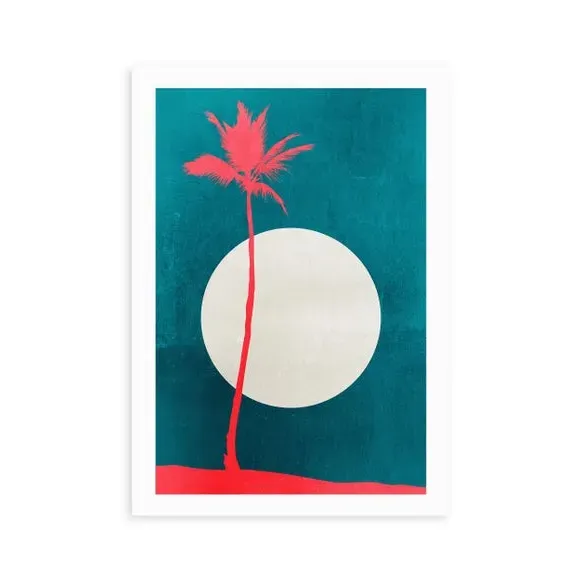 Caribbean Dreams Wall Print - Blue, Paper alternate view