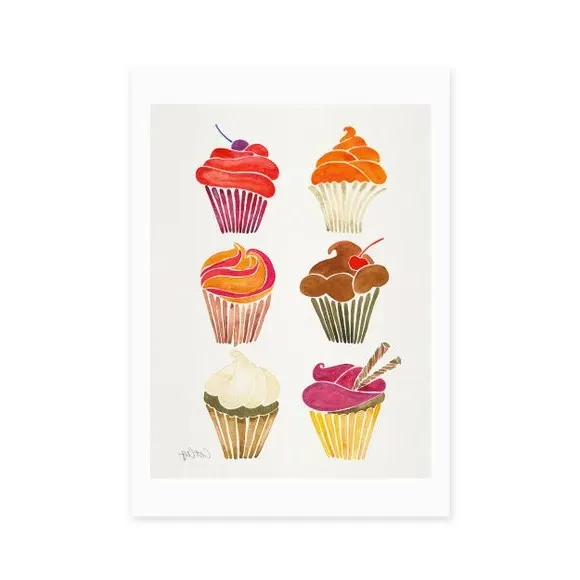 Cupcakes Wall Print - Multicolor, Paper alternate view