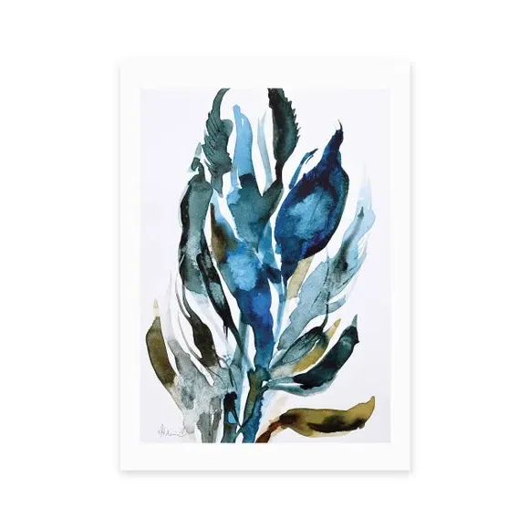Fauna Wall Print - Blue, Paper alternate view